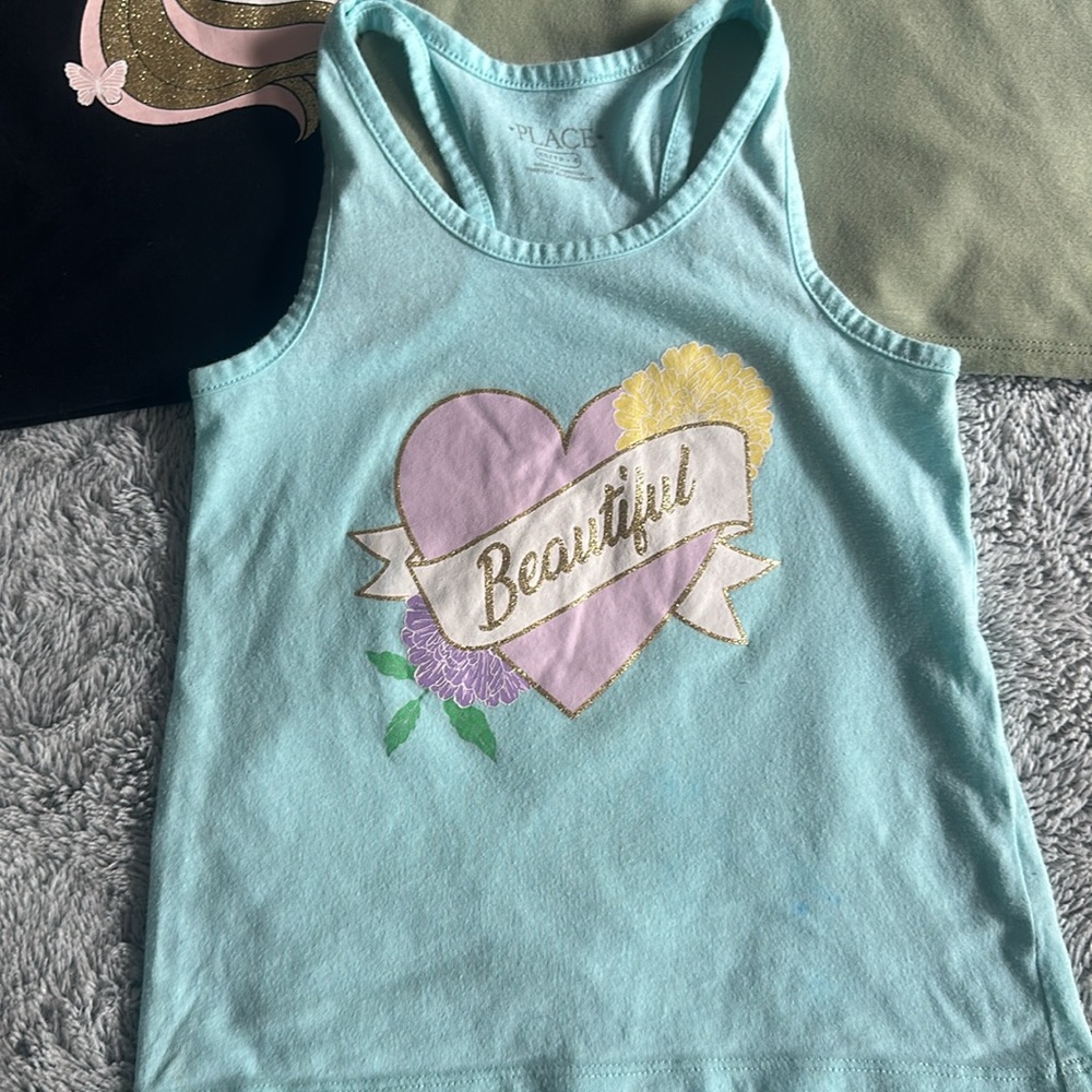 π 3pcs Place Girls Sleeveless Tank Top Lot Bundle Spring Summer Size 4T - Picture 3 of 5